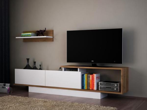 Dekorister Asos Tv Ünitesi Beyaz-Ceviz - Image 1