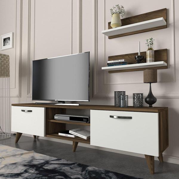 Dekorister Ayden Tv Ünitesi Ceviz-Beyaz - Image 1