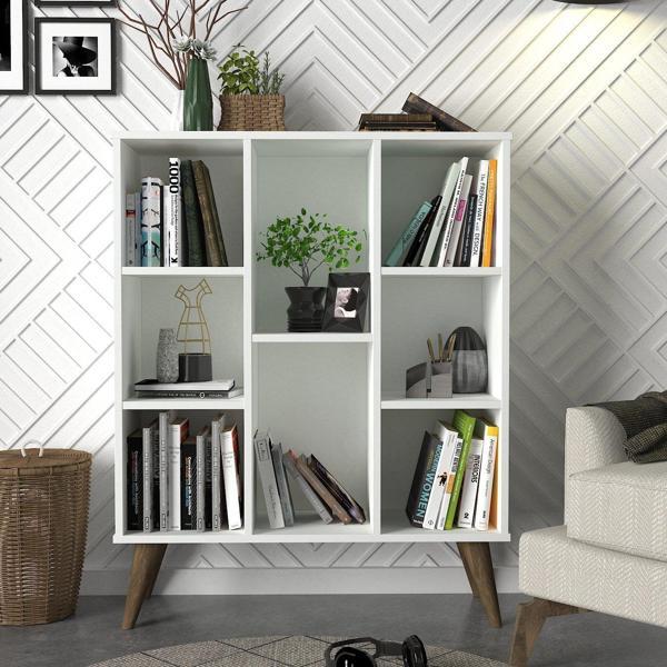 Dekorister Exclusive Link Kitaplık Beyaz - Image 1