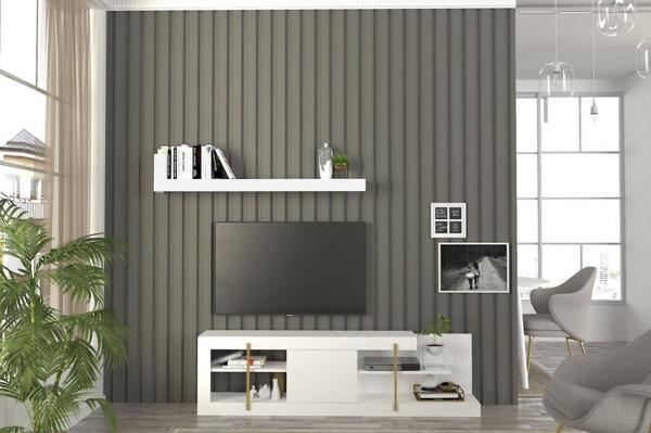Dekorister Cascade Tv Ünitesi Beyaz - Image 1