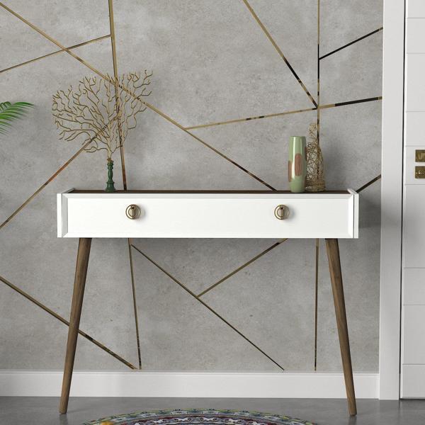 Dekorister Exclusive Nadya Dresuar Beyaz-Ceviz - Image 1