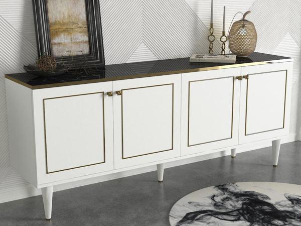 Dekorister Exclusive Ravenna Konsol Beyaz-Mermer - Image 1