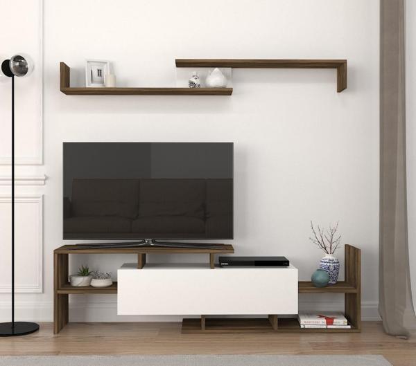 Dekorister Dream Tv Ünitesi Beyaz-Ceviz - Image 1