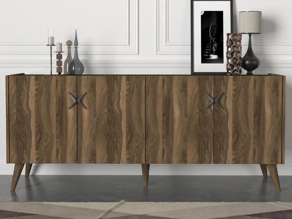 Dekorister Exclusive Wood Konsol Ceviz-Antrasit - Image 1