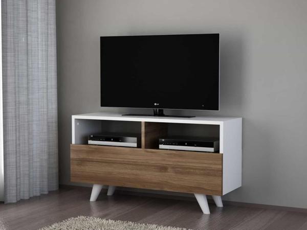 Dekorister Novella K3 Tv Ünitesi Beyaz-Ceviz - Image 1