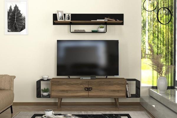 Dekorister Oltre Tv Ünitesi Ceviz - Siyah - Image 1