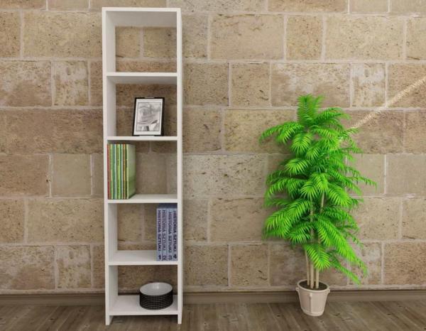 Dekorister Göksu D 5 Raflı Kitaplık Beyaz - Image 1