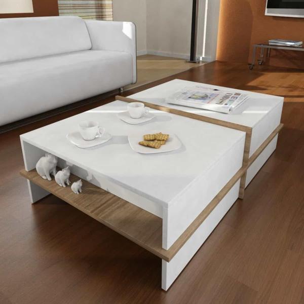Dekorister Plus Orta Sehpa BEYAZ-CEVİZ - Image 1