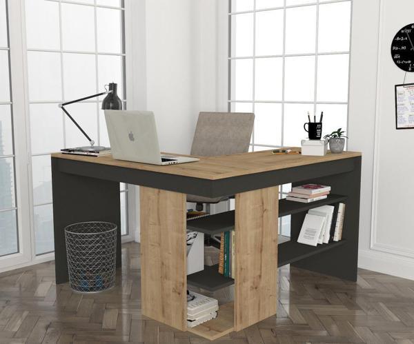 Dekorister Stylo Çalışma Masası Safir - Antrasit - Image 1