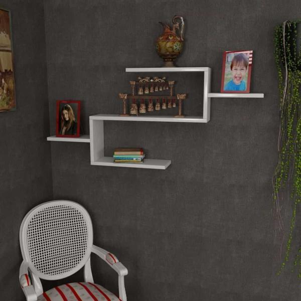 Dekorister Twist Duvar Rafı Beyaz - Image 1