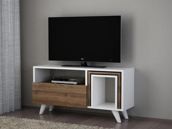 Dekorister Novella K2 Tv Ünitesi Beyaz-Ceviz - Image 1
