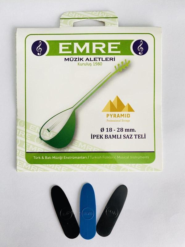 Gmc Musıc Store Emre 0.18Mm Pyramid - İpek Bamlı Kısa Sap Bağlama Teli + Mızrap Hediyeli - Image 1