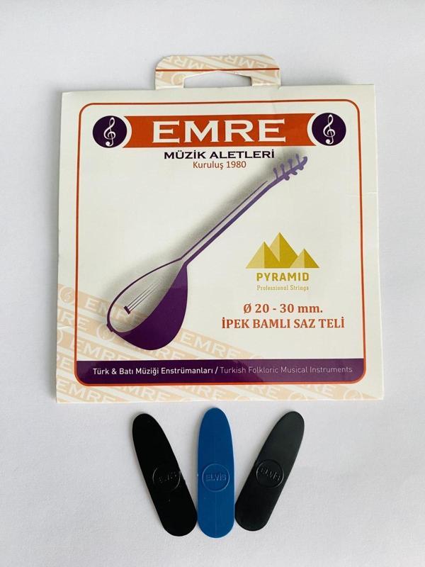 Gmc Musıc Store Emre 0.20 Mm Pyramid - İpek Bamlı Uzun Sap Bağlama Teli + Mızrap Hediyeli - Image 1
