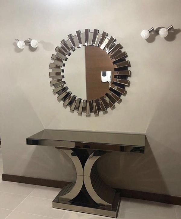 Dresuar 12598 GÜNEŞ Sanel Klasik Model Ters Hilal Komple Cam ayna kaplama el yapı - Image 1