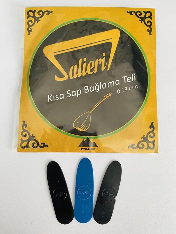 Gmc Musıc Store Salieri 0.18Mm Pyramid Kısa Sap Bağlama Teli + Mızrap Hediyeli - Image 1