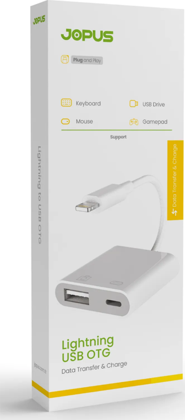 Jopus JO-IP08 Universal Lightning Sarj USB Otg Beyaz - Image 1