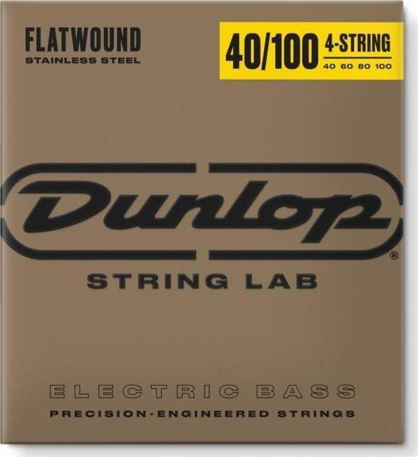 Jim Dunlop DBFS40100 Stainless Steel Flatwound Bas Gitar Teli (40-100) - Image 1
