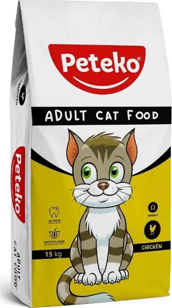 Peteko Tavuklu Yetişkin Kedi Maması 15 kg - Image 1