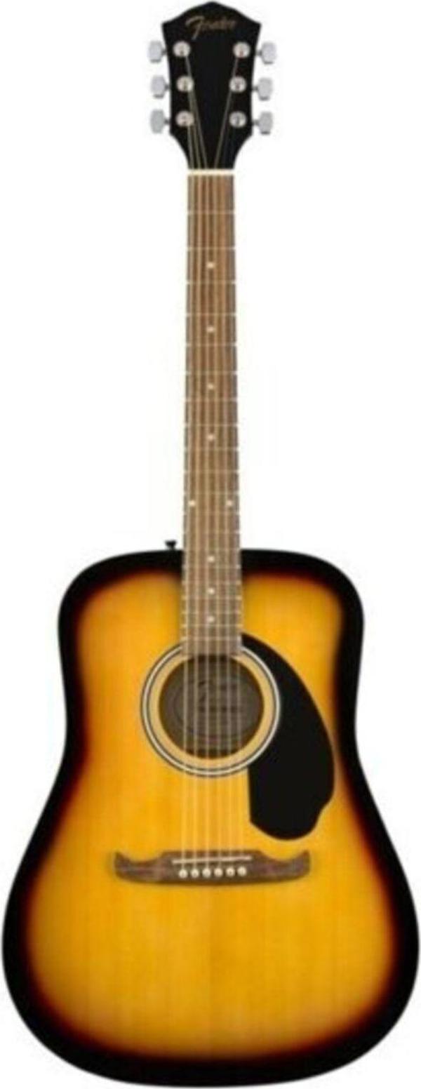 Fender Fa - 125 Dreadnought Ceviz Klavye Sunburst Akustik Gitar - Image 1
