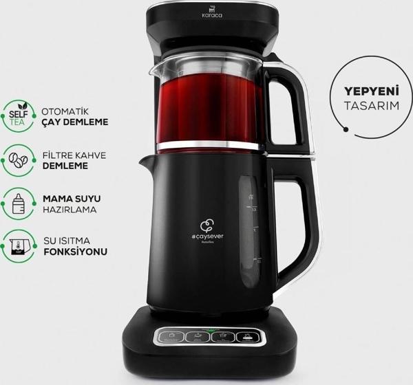 Karaca Robotea Pro 4 in 1 Konuşan Çay Makinesi Chrome - Image 1