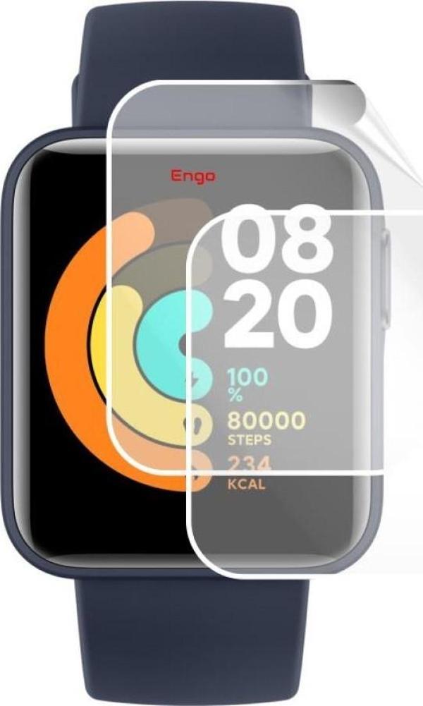 Xiaomi Mi Watch Lite Ekran Koruyucu Tam Kaplama Şeffaf TPU Film 2 Adet - Image 1