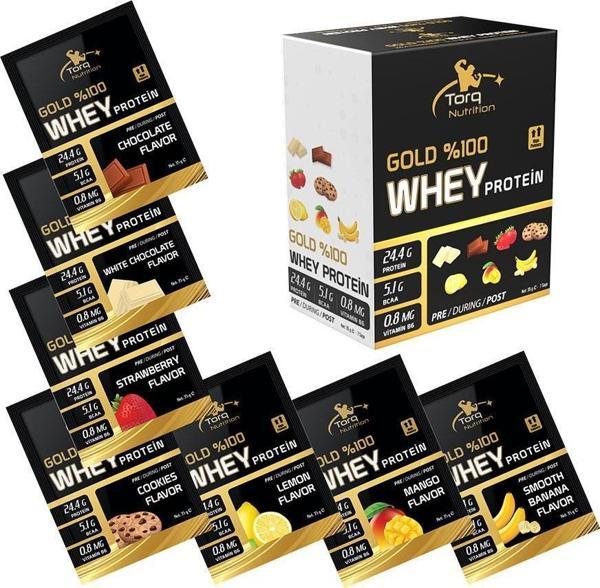 Torq Nutrition Gold Whey Protein 35 Gr x 7 SAŞE - Karışık Aroma - Image 1