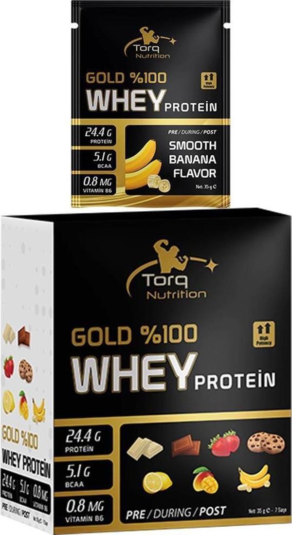 Torq Nutrition Gold Whey Protein 35 Gr x 7 SAŞE - Muz - Image 1