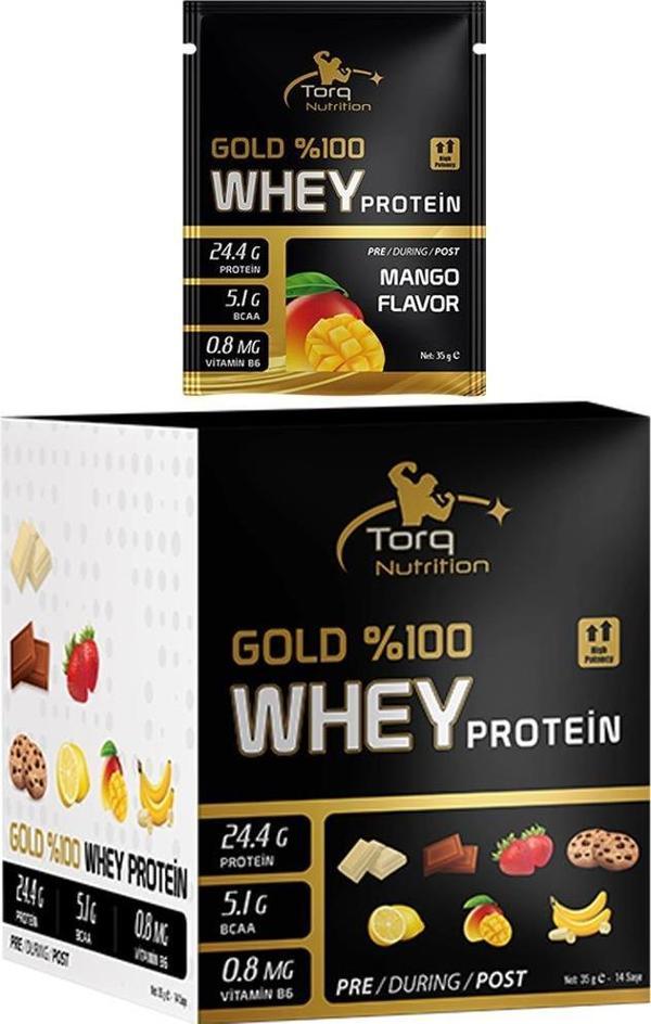 Torq Nutrition Gold Whey Protein 35 Gr x 14 SAŞE - Mango - Image 1