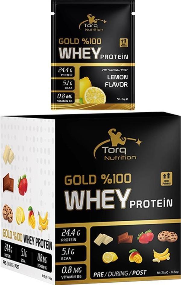 Torq Nutrition Gold Whey Protein 35 Gr x 14 SAŞE - Limon - Image 1
