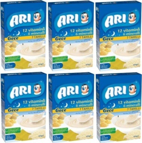 Arı 7 Tahıllı Gece Maması 12 Vitamin 6 Mineralli 200 Gr X 6 Adet - Image 1