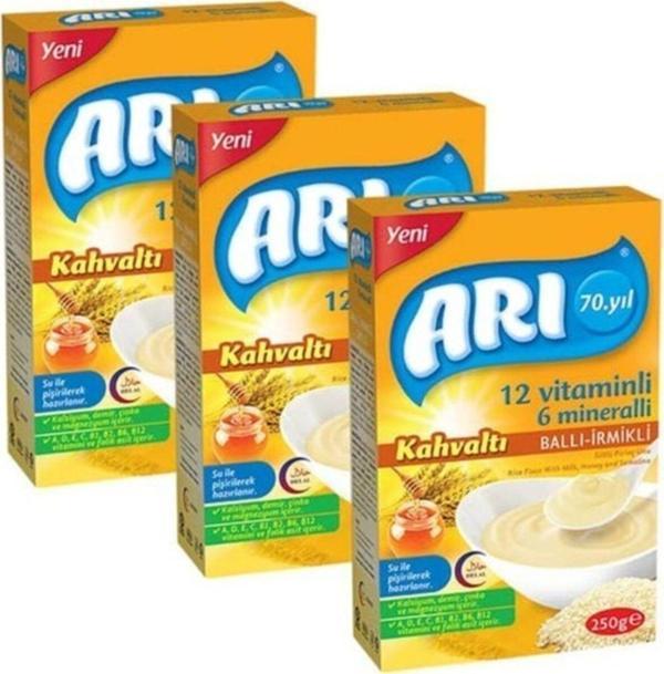 Arı Ballı Irmikli Kahvaltı 12 Vitamin 6 Mineral 250 gr X 3 Adet - Image 1