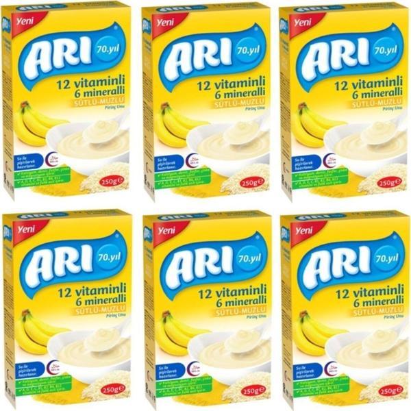 Arı Mama Sütlü Muzlu Pirinç Unu 250 Gr - 6'lı - Image 1