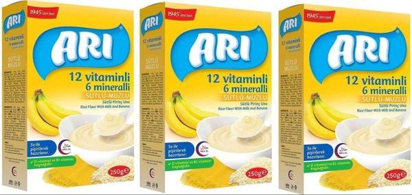 Arı Sütlü Muzlu Pirinç Unu 3x250 gr - Image 1