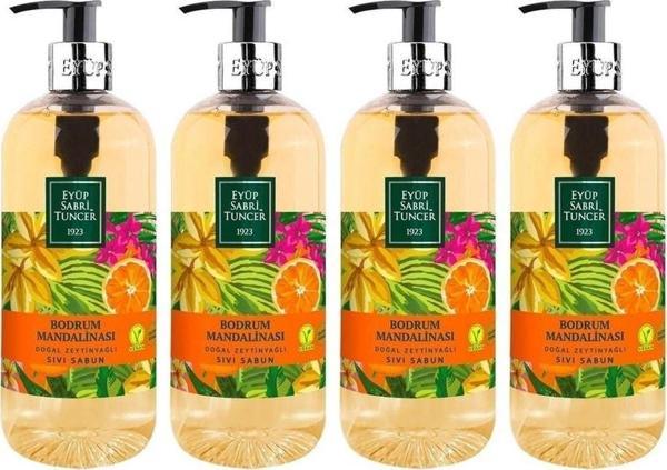 Eyüp Sabri Tuncer Bodrum Mandalinası Doğal Zeytinyağlı Sıvı Sabun 500 Ml X 4 - Image 1