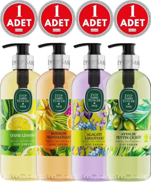 Eyüp Sabri Tuncer Sıvı Sabun 500ml Çeşme Limonu Bodrum Mandalinası Alaçatı Lavantası Ayvalık Zeytin - Image 1