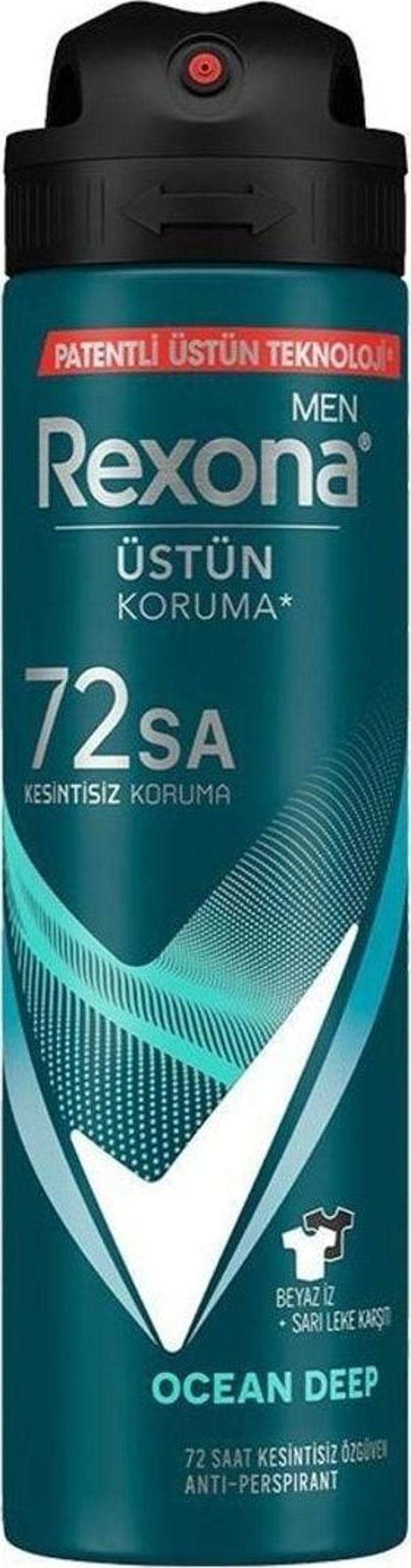 Rexona Men Erkek Sprey Deodorant Invisible Ocean Deep 72 Saat Kesintisiz Üstün Koruma 150 ml - Image 1