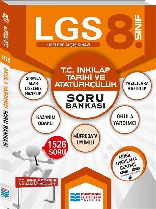 8. Sınıf LGS T.C. İnkılap Tarihi ve Atatürkçülük Soru Bankası - Evrensel İletişim Yayınları - Image 1