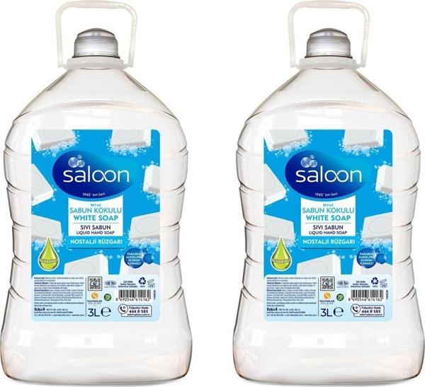 Saloon Sıvı Sabun Beyaz Sabun Kokulu 3 lt x 2 adet - Image 1