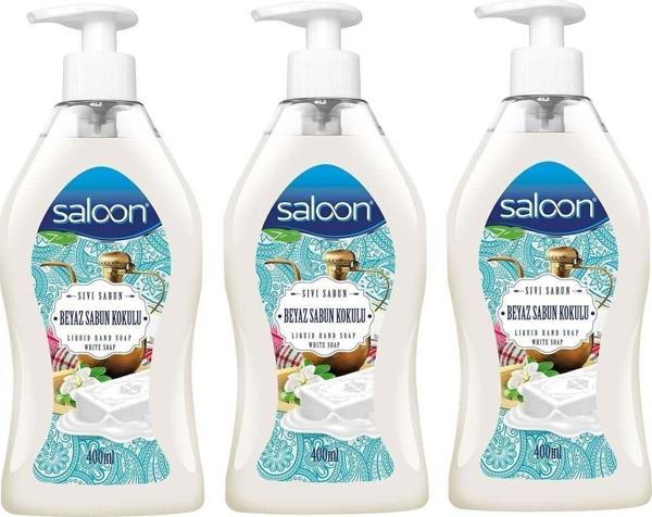Saloon Sıvı Sabun Beyaz Sabun Kokulu 400 Ml 3'lü - Image 1
