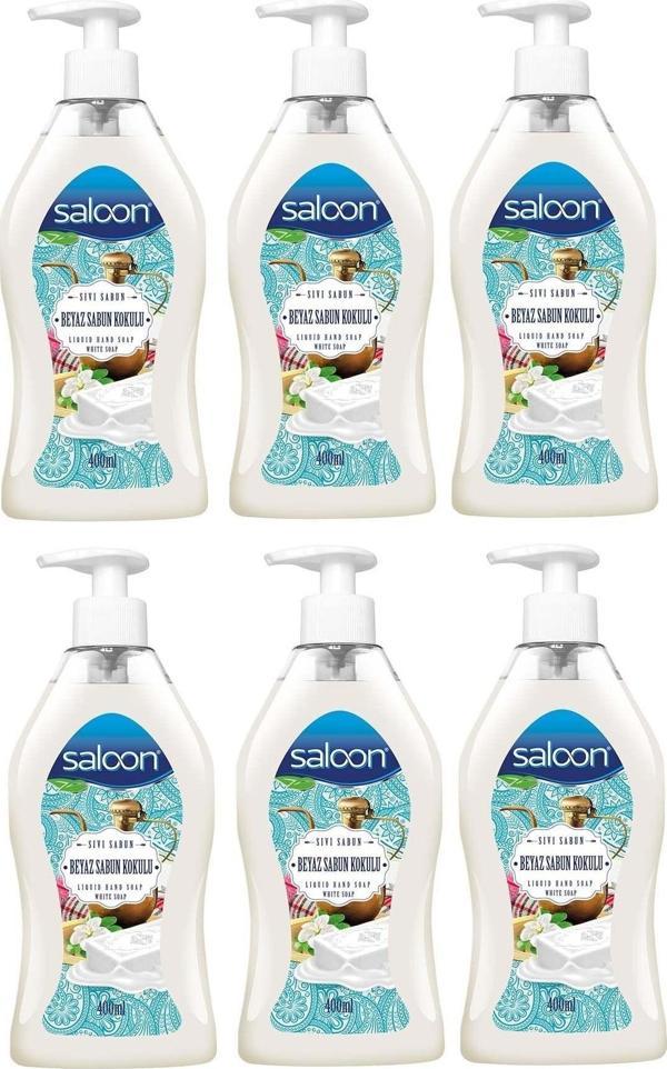 Saloon Sıvı Sabun Beyaz Sabun Kokulu 400 Ml 6'lı - Image 1