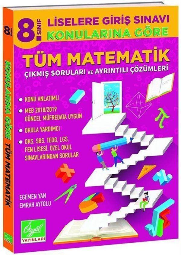 8. Sınıf LGS Konularına Göre Tüm Matematik Çıkmış Sorular ve Çözümleri - Özgül Yayınları - Image 1