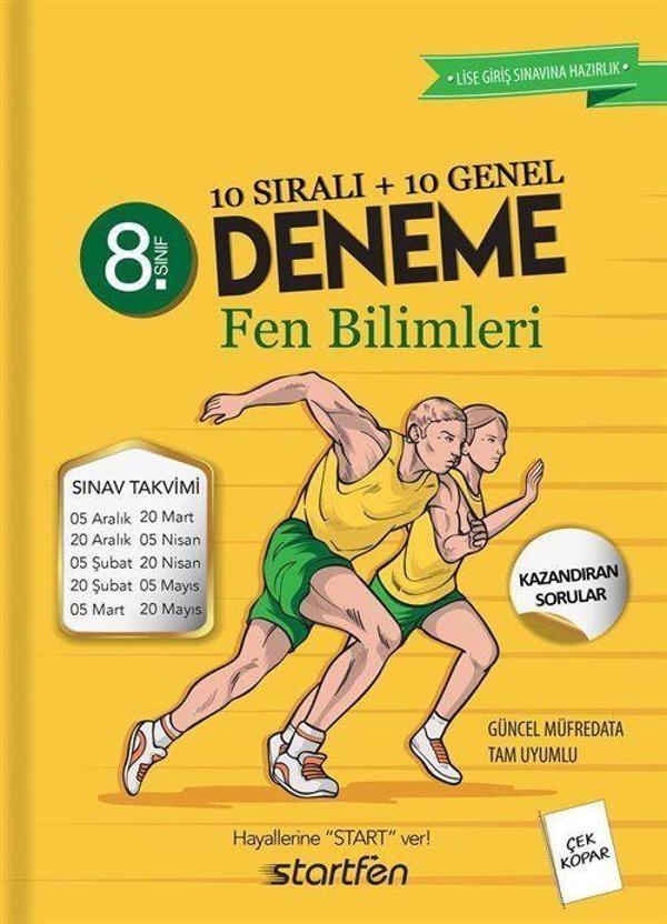 8. Sınıf Fen Bilimleri 10 Sıralı 10 Genel Deneme - Startfen Yayınları - Image 1
