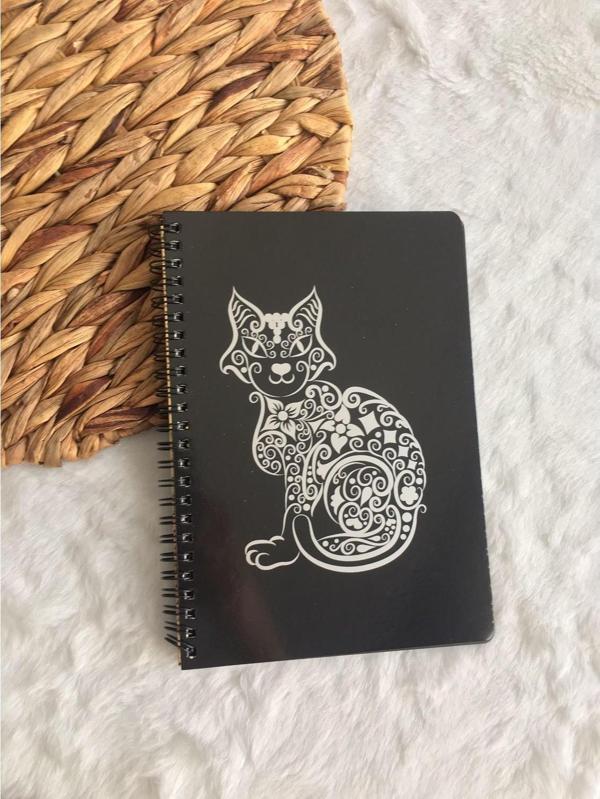 GÜLPAŞ SİYAH DEFTER A5 PAPERART KEDİ - Image 1
