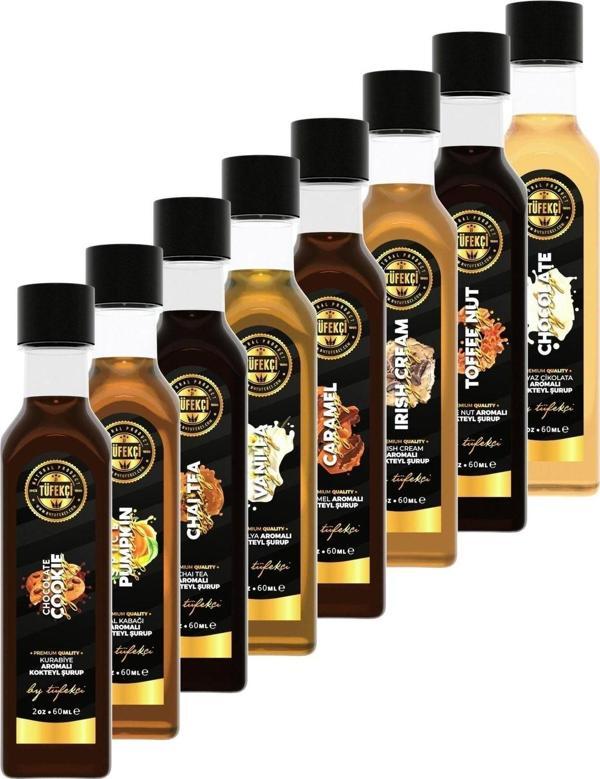 By Tüfekçi 8'Li Avantajlı Yeni Özel Seri Gerçek Şeker Pancarı Kahve Ve Kokteyl Şurubu 8X60Ml - Image 1