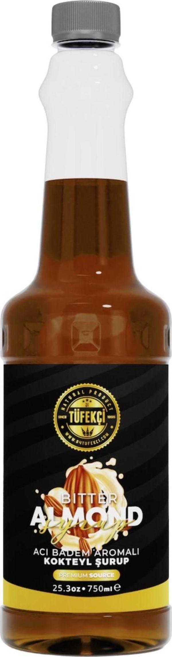 By Tüfekçi Acı Badem Bitter Almond Kokteyl, Pasta Ve Kahve Şurubu Yeni Formül Yüksek Aroma 750 Ml - Image 1