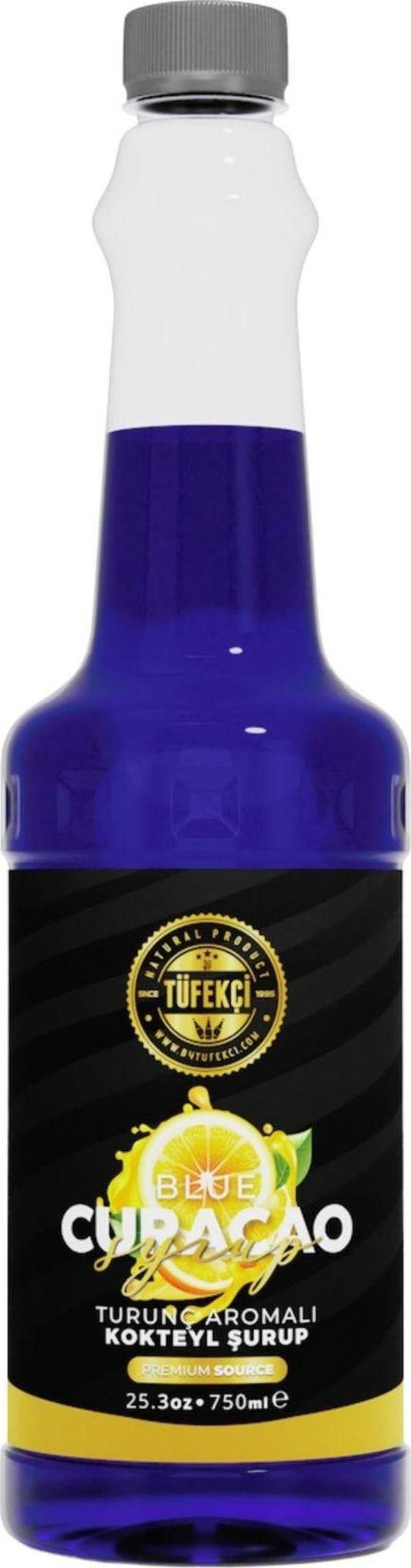 By Tüfekçi Blue Curacao Aromalı Kokteyl, Pasta, Kahve Ve Tatlı Şurubu 750 Ml - Image 1