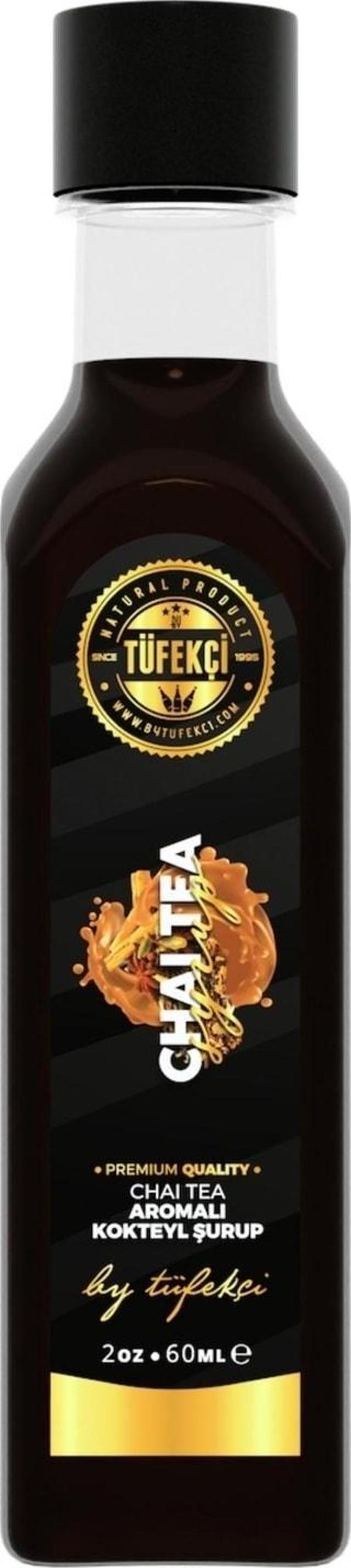 By Tüfekçi Chai Tea Şurup Yoğun Lezzet Yüksek Aromalı Yeni Formül Gerçek Chai Tea Lezzeti (60Ml) - Image 1