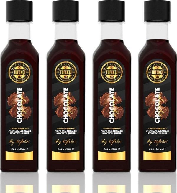 By Tüfekçi Çikolata Şurup Yoğun Form Yüksek Aromalı Yeni Formül Avantajlı Paket (4X60Ml) - Image 1