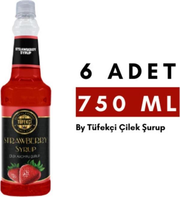 By Tüfekçi Çilek Şurup 6X750Ml Avantajlı Paket - Image 1
