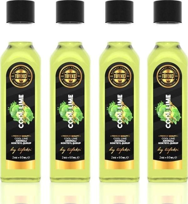 By Tüfekçi Cool Lime Konsantre Yoğun Lezzet Yüksek Ferahlık Gerçek Cool Lime Formülü (4X60Ml) - Image 1